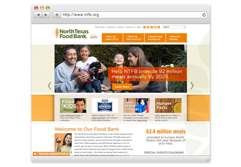 North Texas Food Bank Home Page